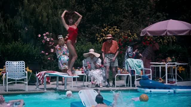 Christmas Vacation (1989) topless pool scene, Nicolette Scorsese only edit