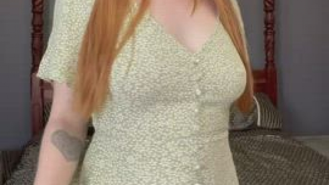 Just a redhead in a green sundress