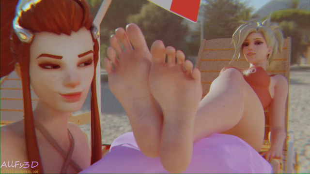 Brigitte loves Mercy's feet (AllFs3D)