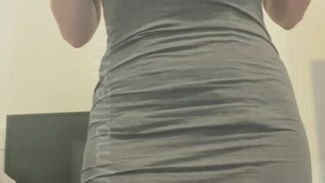 [F] Do you think my coworkers know what I’m hiding under my dress today ????