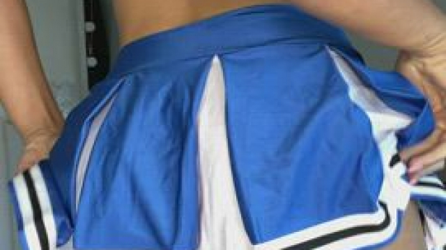 I hope you like my cheerleader skirt