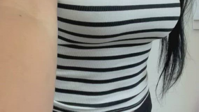Stripes hide how big my tits are.????