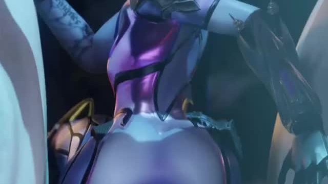 Widowmaker gets her asshole double stuffed with horse cock (TheBartender)