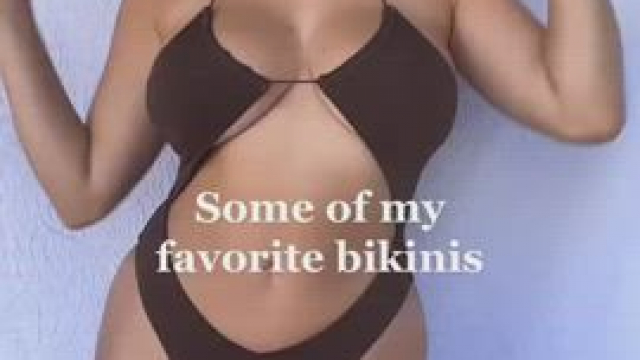 Showing off bikinis