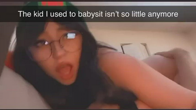 The girl who used to babysit you is now sitting on your cock