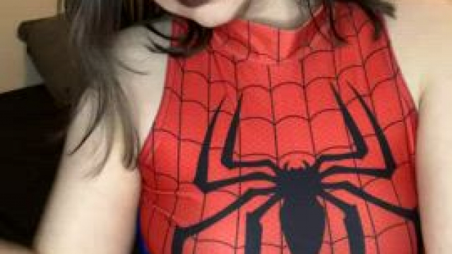 Naughty little Spidergirl wants your dick ????