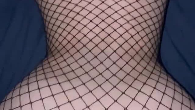 The fishnets make the BWC pounding my tight asian pussy look even hotter