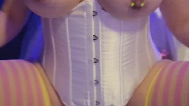 hot white corset big titties