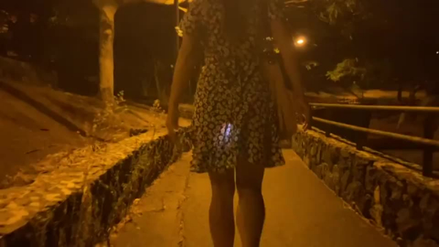 The only milf in the neighborhood taking her buttplug for an evening walk F48
