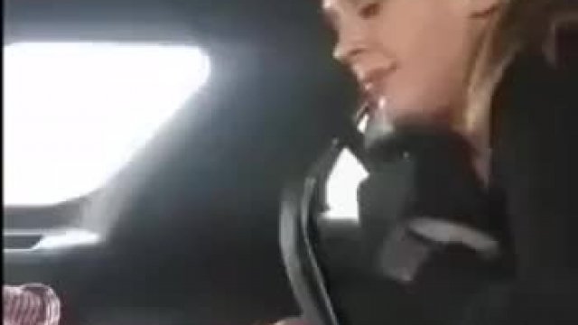 Sucking huge bbc in the car
