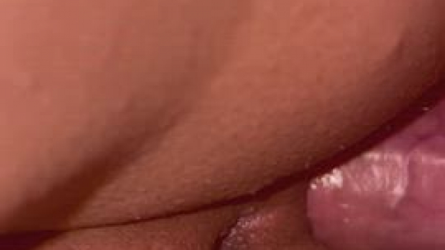 Couldn’t help but cum she’s so tight. Trying to train her asshole so she can tak