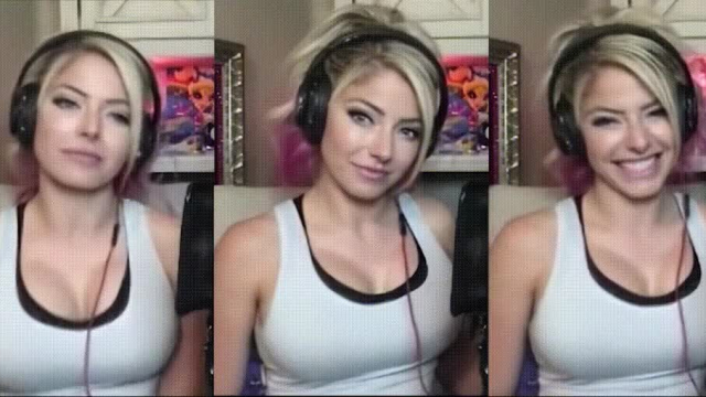 Alexa Bliss looking stacked in a white tank top