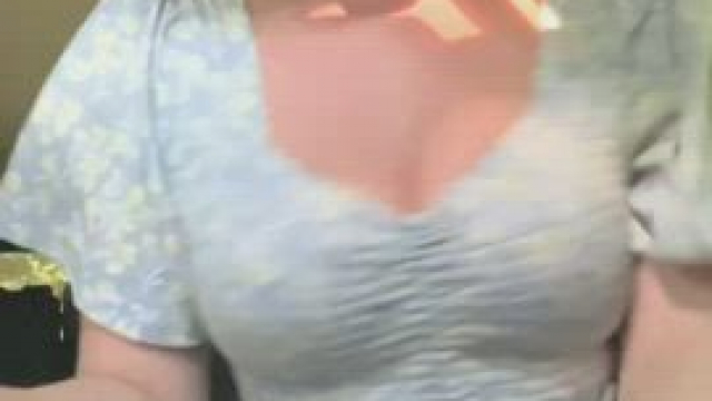 [gif] Dropping my mom tits while out and about :)