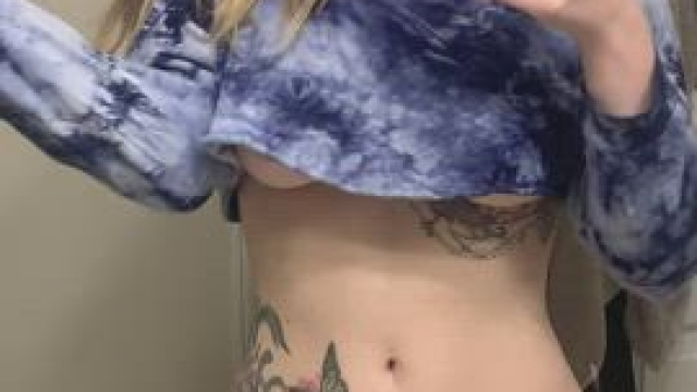 Cute innocent tshirt titty drop ;) [OC]