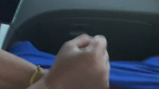 Jerking him to completion on the side of the road [GIF]