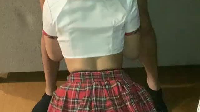 I like to dress up as schoolgirl and suck his cock
