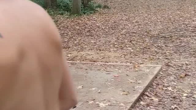 [GIF] my bf made me strip and throw some disc golf naked in this public park yes