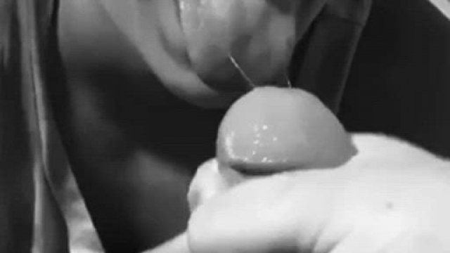 2nd load of the day. Black and white cumshot because it looks cute ???????? I lo