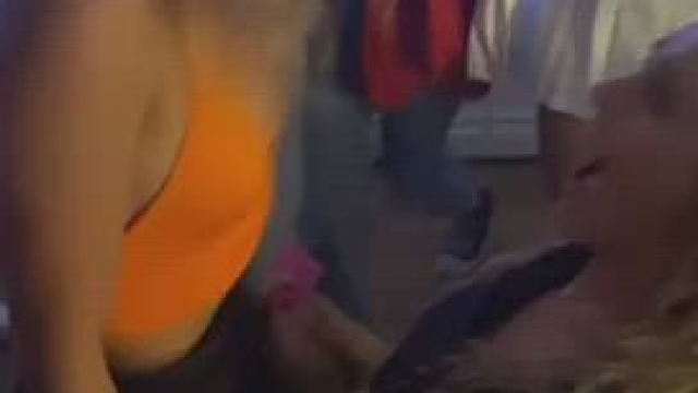 Aussie girl performs lap dance at a party