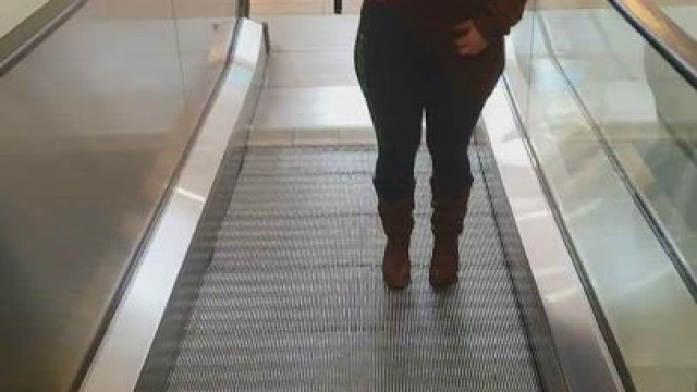 If there is an angel behind the escalator, am I in the front with these boobs ou