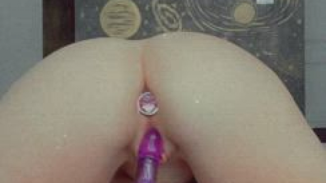 My pussy is so tight when I wear a plug that not even my dildo can fit in