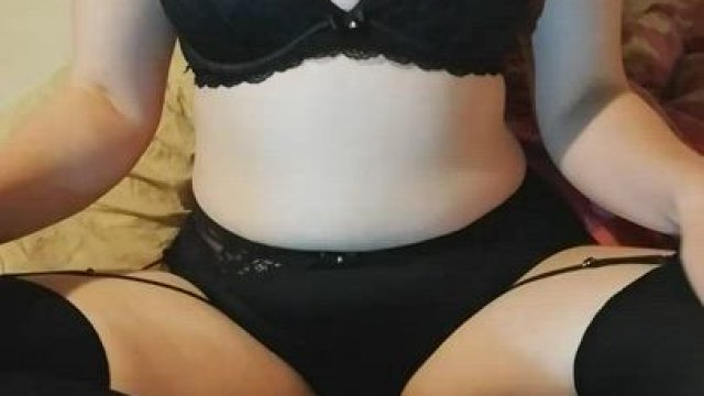 Boob play in lingerie. ????.