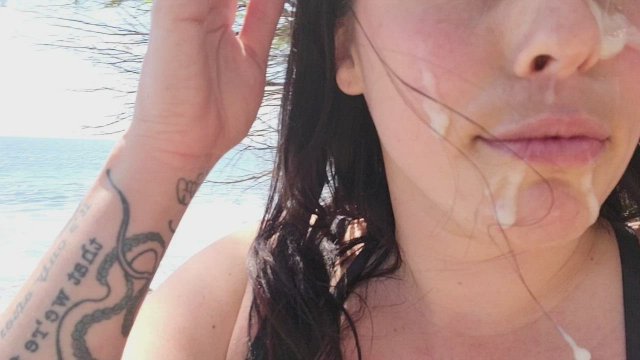 Don't mind me, just showing off this huge facial on the beach. If you saw m