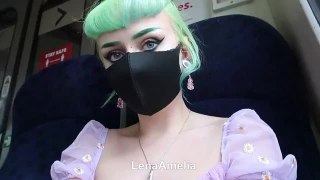 Tits out on the train