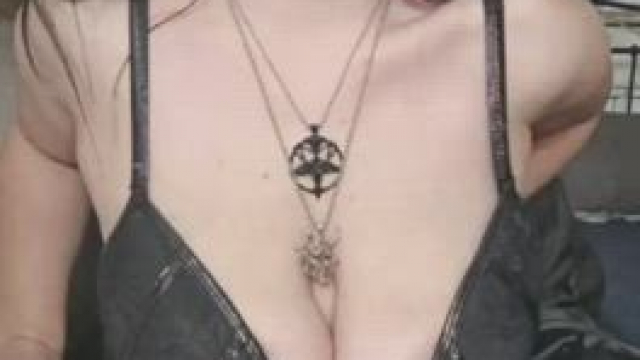 Goth milf big boobs reveal [OC]