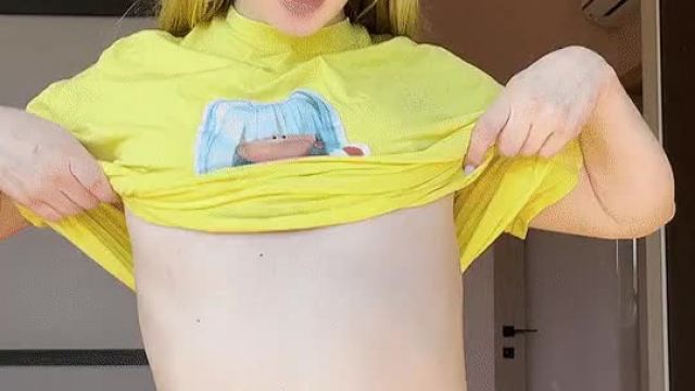 Showing up my tiny almost invisible boobies