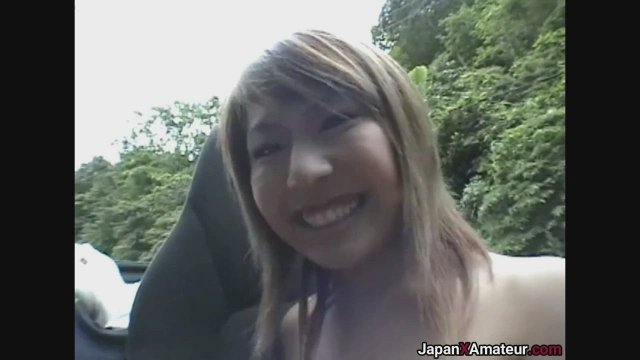 Japanese Gyaru With Nice Tits Sucking Dick And Getting Fucked On The Side Of A R