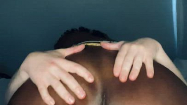 Amateur interracial couple trying anal.