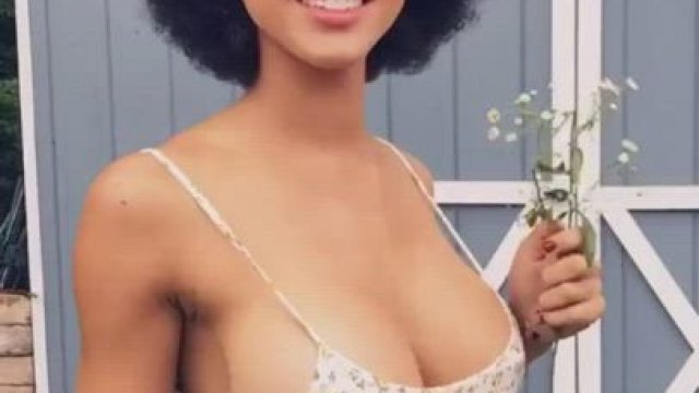 Perfectly Round Tits on Ebony Beauty