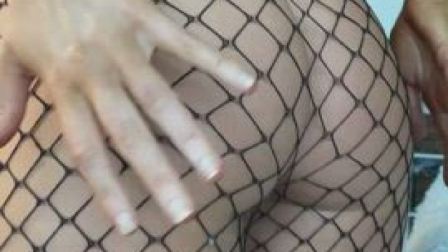 Busting out of my fishnets!