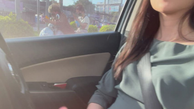 Driving show pussy on the highway [GIF]