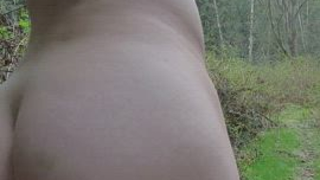 Always a little risky going nude on the trails! [GIF]