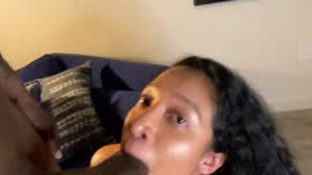 I love slapping his huge cock on my face