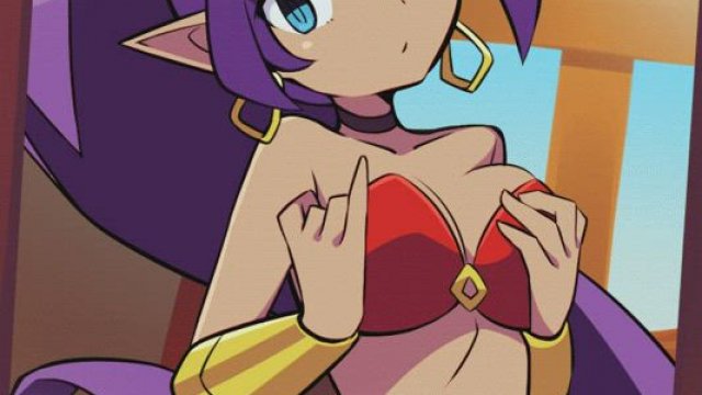 Shantae flashing her tits (momendoufu) [Shantae]