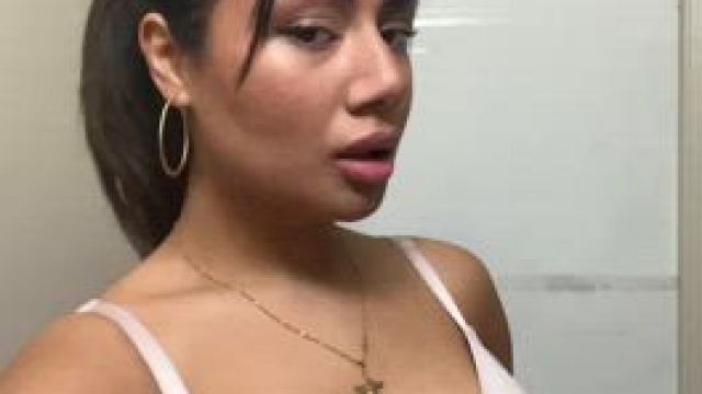 any ideas what to do if you're locked up in a bathroom with a horny busty 19 yo 