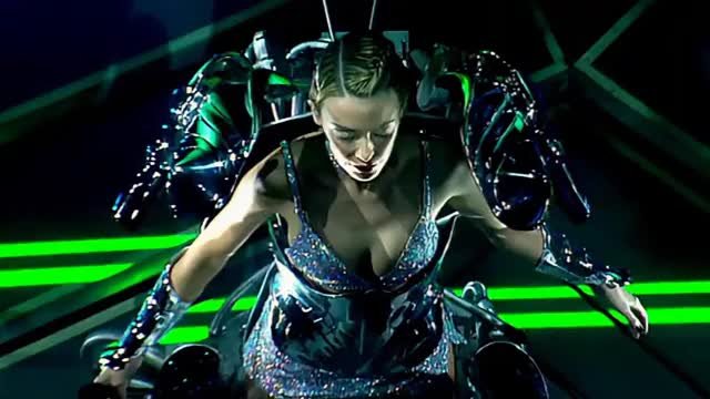 Kylie Minogue Australian Singer Downblouse Fever Manchester Concert Boob Zoom Si