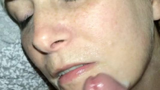When cumming on her face isn’t enough rub it in and let her suck it off your coc