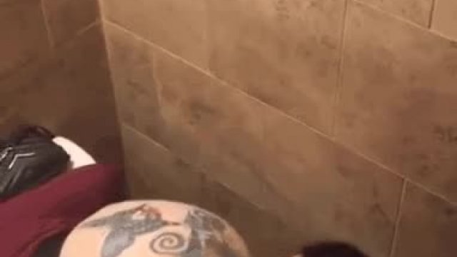 LOL...Girl Caught Eating Girlfriend's Ass In A Public Restroom 