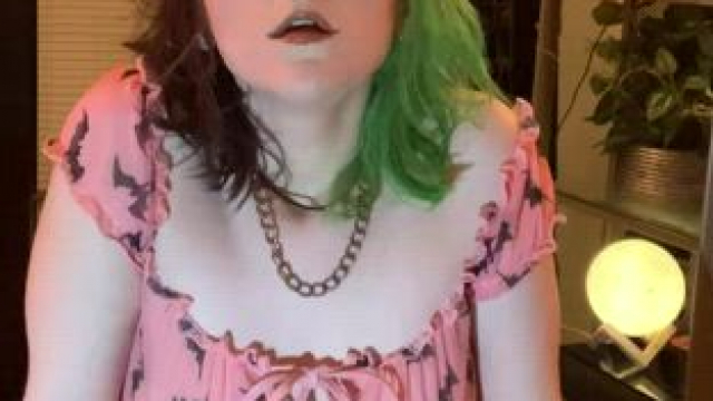 You could spare some cum for a green haired slut, right?