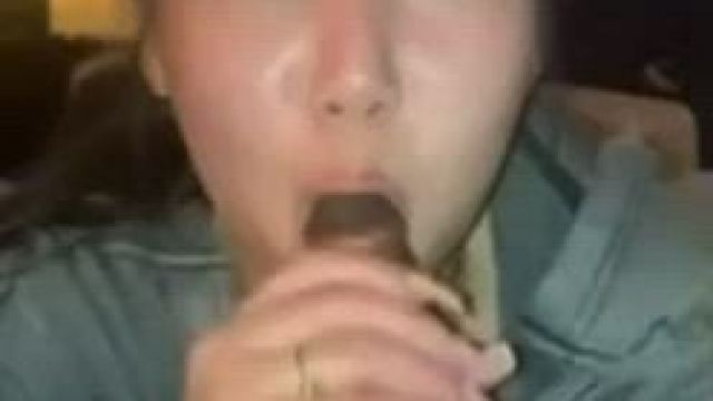 Asian thottie in training tries her best to fit anything in her mouth.