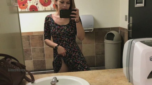 Got a bit horny in a public bathroom [gif]
