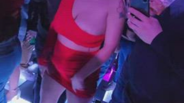 flashing my big naturals in a packed club turns me on????????